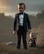 Placeholder: James bond toddler, full body, gun, car, dramatic lighting, hyper realistic