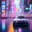 Placeholder: realistic fast and the furious toyota supra; in an alternate universe in tokyo; cyberpunk; realistic; rain; neon signs; 8k quality,