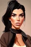 Placeholder: Georgina Rodriguez A fashion model cartoon 2d