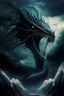 Placeholder: leviathan demon huge long abyssal dark seprent monster beast sky snake