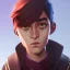 Placeholder: Portrait of a 9 year old warlock boy with beautiful eyes Nick Harris style