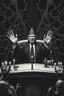 Placeholder: trump as goth in the style of Giger and Escher