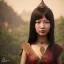 Placeholder: Thailand girl cute neck head portrait, warrior costume, village, meditation, 8k quality