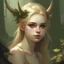 Placeholder: pretty girl, aged 19, blonde, conventionally attractive, dreamy, faun, satyr