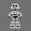 Placeholder: Drawing of a small realistic and nice looking robot infront of a clean background.