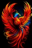 Placeholder: portrait of the phoenix bird which symbolizes valor, renewal and consists of the colors red, orange and purple