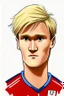 Placeholder: Martin Odegaard Norwegian football player ,cartoon 2d