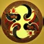 Placeholder: Ukiyo-e styled art, yin and yang sign,dragons