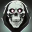 Placeholder: minimalistic cyberpunk demon skull logo