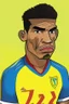 Placeholder: Luis Diaz Colombian football player ,cartoon 2d