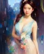 Placeholder: realist impressionist portrait of "The Curious Female" by Ross Tran rework. Masterpiece, best quality, painted impressionist brush strokes. paint drips and drabs and splatters by and by art nouveau and richard schmid . Paint spatters, drips, drabs, dynamic, artstation, artgerm