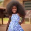 Placeholder: Black Christiana 6years old with afro hair with a nice smile