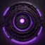 Placeholder: a cool looking mechanical black hole made with black wires with a purple glowing outline and core