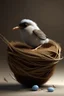 Placeholder: absorbent The bird and the nest concept