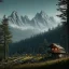 Placeholder: Five people hunting in forest, sense of fear, mountain hut in the background, Alps, night sky, 8k, HD, cinematography, photorealistic, Cinematic, Color Grading, Ultra-Wide Angle, Depth of Field, hyper-detailed, beautifully color-coded, insane details, intricate details, beautifully color graded, Cinematic, Color Grading, Editorial Photography, Depth of Field, DOF, Tilt Blur, White Balance, 32k, Super-Resolution, Megapixel, ProPhoto RGB, VR, Halfrear Lighting, Backlight, Natural Lighting, Incande