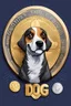 Placeholder: dog meme crypto coin design illustration