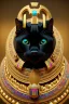 Placeholder: kente scene, Black Egyptian Cat, jewelry, realistic, thread, embroidery, octane render, high detail