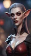 Placeholder: full figure female vampire elf from worms armageddon wearing makeup, bokeh like f/0.8, tilt-shift lens 8k, high detail, smooth render, down-light, unreal engine, prize winning