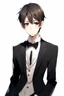 Placeholder: young man anime wearing tuxedo realistic