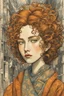 Placeholder: create an abstract cubist, lithographic print illustration of an epic 17th century female Paris street urchin with highly detailed and deeply cut facial features, in the style of GUSTAV KLIMT, EDWARD BURNE-JONES, WILLIAM MORRIS, and KATHE KOLLWITZ combined with the comic art style of BILL SIENKIEWICZ and JEAN GIRAUD MOEBIUS, searing lines and forceful strokes, precisely drawn, boldly inked, and darkly colored