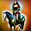 Placeholder: fullbody portrait of beautiful booty busty with big green eyes woman riding a horse by LEONARDO DA VINCI 8k