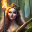 Placeholder: romantic fantasy spray painting, closeup of cute smiling dark eyed bulgarian robed elven princess bride ,sitting on a branch, loosing torch in magical forest by waterfall