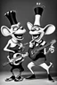 Placeholder: Ren & Stimpy black and white minstrels.