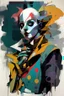 Placeholder: Digital Art of merry harlequin embodying the essence of merriment in a , minimalist approach, influenced by Luis Miranda, Jeremy Mann, Jeffrey Catherine Jones, blends conceptual art with elements of painting and illustration, somber tones, fragmented souls, shadow play, diffuse textures, abstract forms, digital painting, high conceptuality, palette inspired by Jeffrey Catherine Jones, golden ratio composition, fine detail, cinematic lighting.