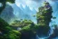 Placeholder: Art by Dylan cole and Eddie mendoza and darek zabrocki, Avatar concept art, pandora, hovering island with waterfall, magnificent landscape, ultra-wide angle, ultra realistic, digital painting, 8 k uhd, dynamic lighting, beautiful, sharp focus, ultra detailed, concept art