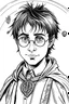 Placeholder: harry potter,simple,colouring page