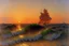 Placeholder: Amazing sunset, sea waves, sand, max liebermann and claude monet painting