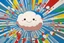 Placeholder: round pop art cloud by Takashi Murakami