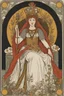 Placeholder: tarot card the empress in the style of Walter Crane