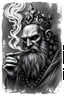 Placeholder: realism the god of boobs smoking cigar black smudged border