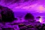 Placeholder: purple sky, rocks, cliffs, sci-fi, friedrich eckenfelder impressionism paintings