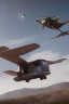 Placeholder: A flying car with wings in the sky.