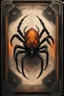 Placeholder: sacred geometry framed playing card, black and orange minotaur spider with shadows boss card in the style of Giger and fallout 4 ,,bokeh like f/0.8, tilt-shift lens 8k, high detail, smooth render, down-light, unreal engine