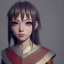 Placeholder: Anime girl cute neck head portrait, warrior costume, village, meditation, 8k quality