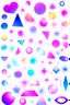 Placeholder: A random selection of shapes with glitter and lens flair