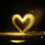 Placeholder: motion blur golden glitter heart