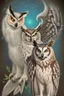 Placeholder: owl and wolf