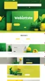 Placeholder: simple art style that show webiste's home page use bright green and yellow