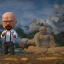 Placeholder: Walter white toddler, full body, angry, Buddha body, dynamic pose, tokio background, dramatic lighting, hyper realistic, unreal engine, 8k, upscale