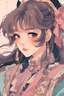 Placeholder: 1980s Anime, Retro anime, retro fashion, muted pastel colors, Pastel, by Tsukasa Hojo and Toshihiro Kawamoto, Korean, Singer, K/DA, K-pop idol, Medieval fantasy, Asian, Female