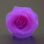 Placeholder: transparent multicolor crystal rose realistic