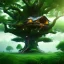 Placeholder: A giant tree With a giant treehouse,8k, meditation,beautiful,wild