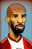 Placeholder: Thierry Henry French soccer player ,cartoon 2d