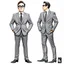 Placeholder: Gustavo Petro clip art cuerpo completo traje gris no corbata obra de arte detallado 4k