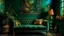 Placeholder: minimal soft studio light photography, Highly intricate and ornate maximalist art piece, overflowing with vibrant colors, patterns, and textures, Smart lighting, sophisticated muted-green color scheme, high detail, solid bold color background