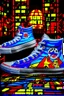 Placeholder: A converse sneaker, superman animation all over sneaker